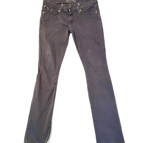 Robins Jean Vintage Womens 31 Rock N Roll Grey Jeans Cross Angel Embroidery - Picture 3 of 14